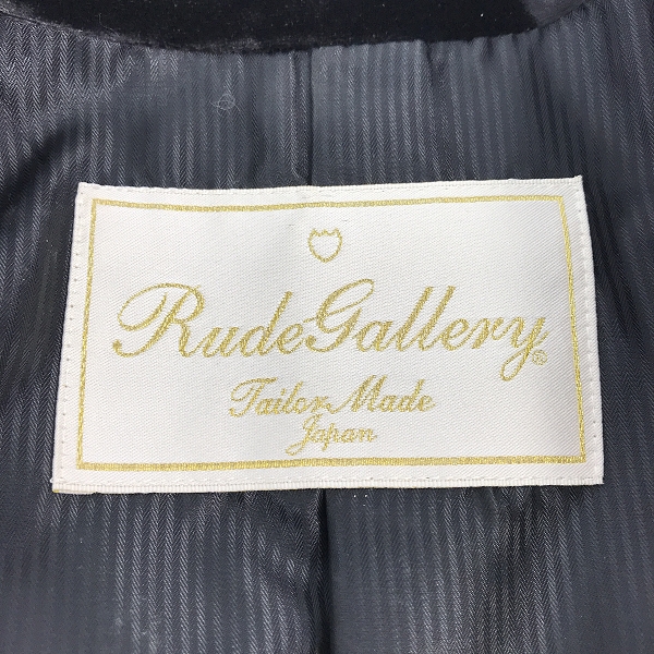 実際に弊社で買取させて頂いたRUDE GALLERY/ルードギャラリー シルク混 ベロア テーラードジャケット/2の画像 2枚目