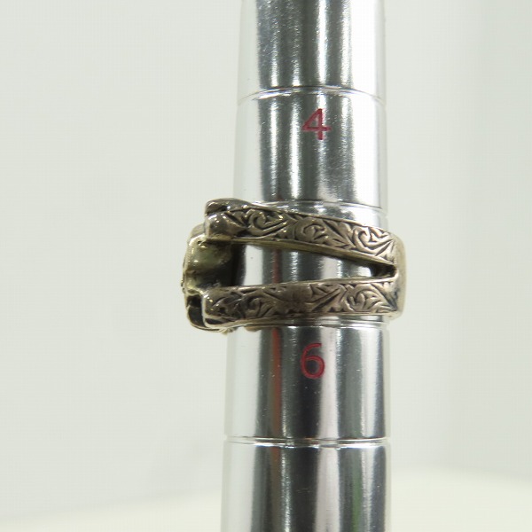 実際に弊社で買取させて頂いた Loree Rodkin/ローリーロドキン パヴェ スカル&ボーンリング 指輪/5.5号の画像 8枚目