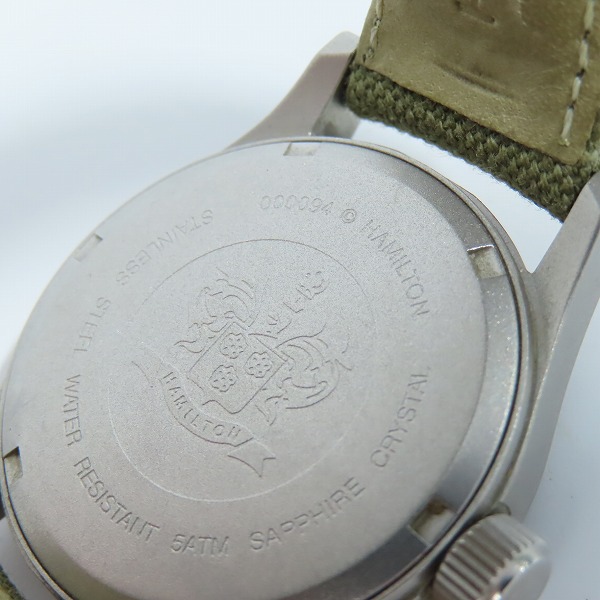 実際に弊社で買取させて頂いたHAMILTON/ハミルトン Khaki/カーキ フィールド 手巻き 腕時計/ウォッチ H694190の画像 3枚目