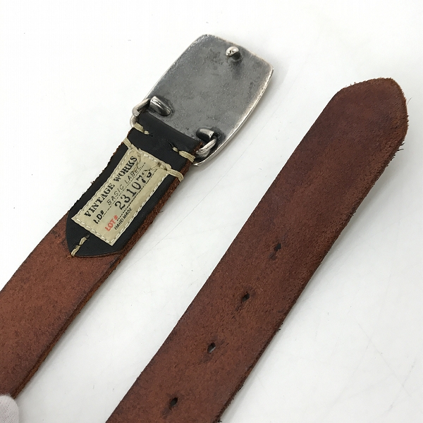 実際に弊社で買取させて頂いたVINTAGE WORKS/ヴィンテージ ワークス レザーベルト DH5737 33/84の画像 2枚目