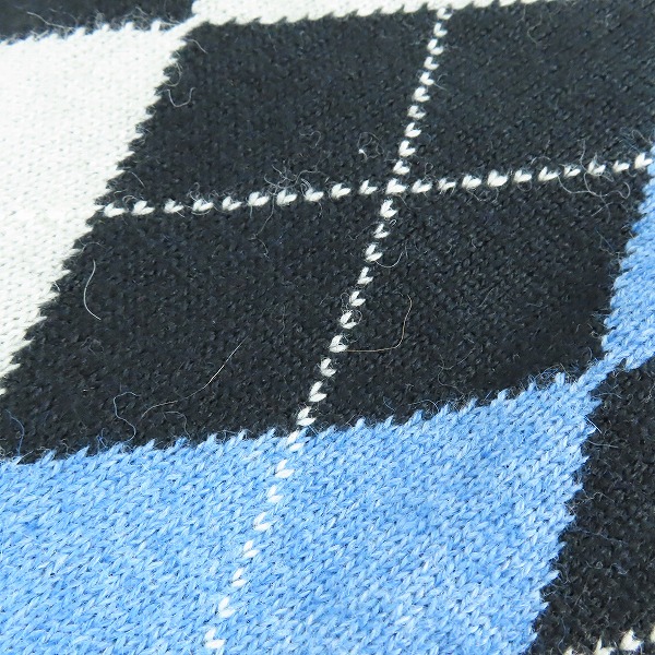 実際に弊社で買取させて頂いたBURBERRY BLUE LABEL/バーバリーブルーレーベル  アーガイルマフラーの画像 6枚目