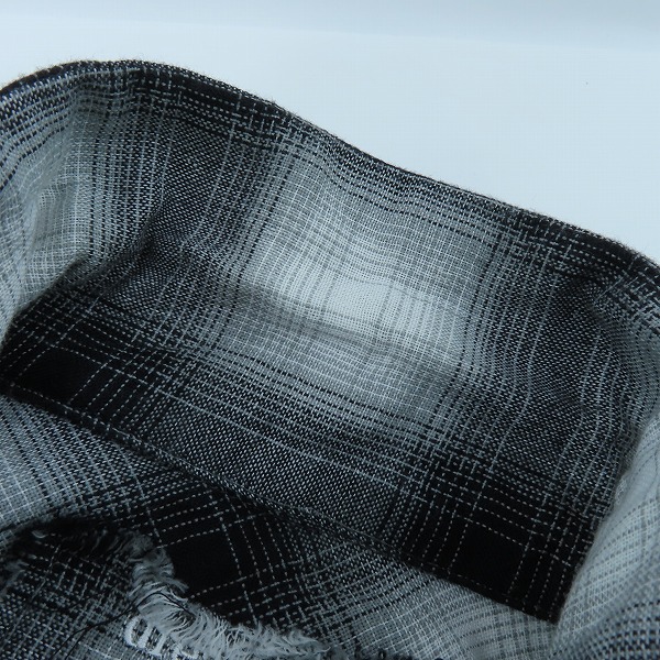 実際に弊社で買取させて頂いたmastermind JAPAN/マスターマインドジャパン タータンチェック スカル総柄 長袖シャツ MC2-SH18-015/Mの画像 7枚目