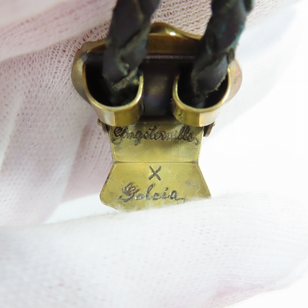 実際に弊社で買取させて頂いた（3）GANGSTERVILLE×Galcia/ギャングスタービル×ガルシア G ループタイ/ボロタイ/ブラス/シルバーの画像 3枚目