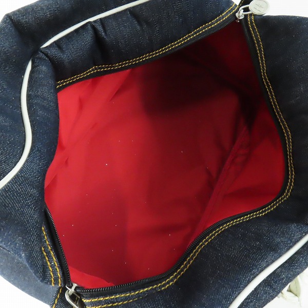 実際に弊社で買取させて頂いた【難有り】EVISU/エヴィス デニム生地カモメ トート/ボストンバッグの画像 3枚目