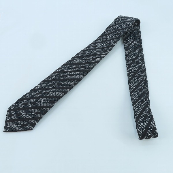 実際に弊社で買取させて頂いた【JPタグ】GIVENCHY/ジバンシィ ロゴ総柄 シルクネクタイ