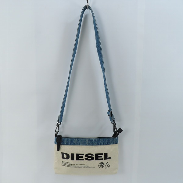 実際に弊社で買取させて頂いたDIESEL/ディーゼル デニム×キャンバス 切替 ショルダーバックの画像 2枚目