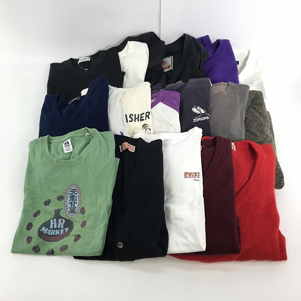 実際に弊社で買取させて頂いた【おまとめ】アドルフォドミンゲス/バラクータ/チャンピオン 等 長袖シャツ/ベスト/スウェット 他