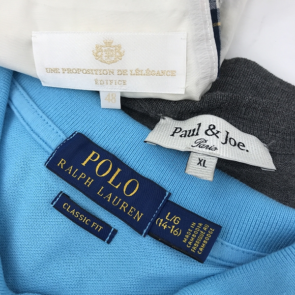 実際に弊社で買取させて頂いた【おまとめ】ポールアンドジョー/ラルフローレン/エディフィス 等 薄手ニット/ポロシャツ/チェックジャケット 他の画像 1枚目