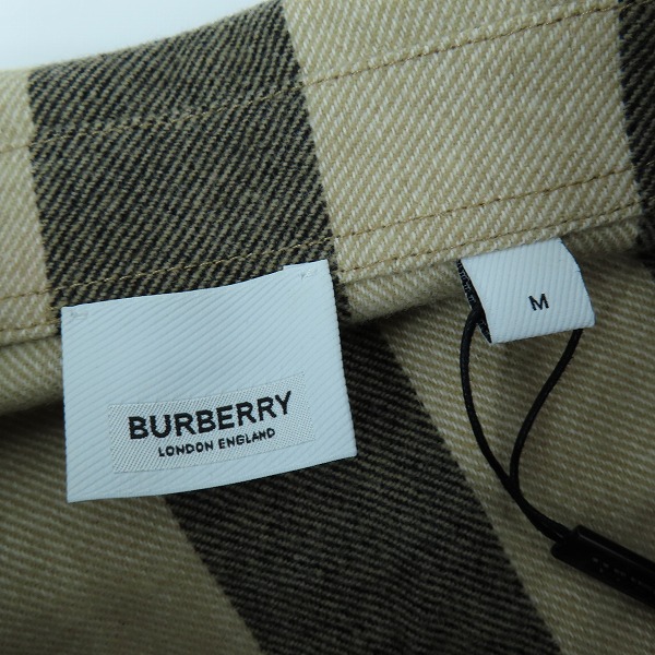 実際に弊社で買取させて頂いた【未使用】BURBERRY/バーバリー ジップアップ バーバリーチェック シャツジャケット 8050135/Mの画像 2枚目