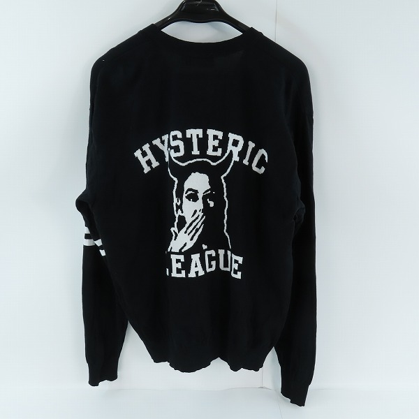 実際に弊社で買取させて頂いたHYSTERIC GLAMOUR/ヒステリックグラマー HYSTERIC LEAGUEジャカード カーディガン 02241ND03/Mの画像 1枚目