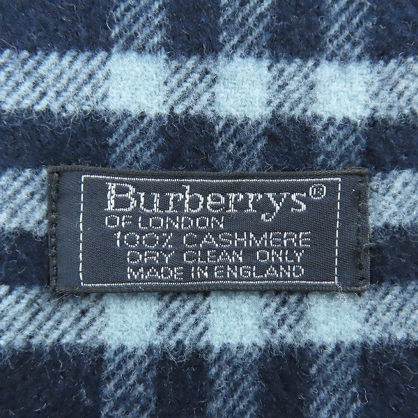 実際に弊社で買取させて頂いたBurberry's/バーバリーズ カシミア100% チェック柄マフラーの画像 1枚目