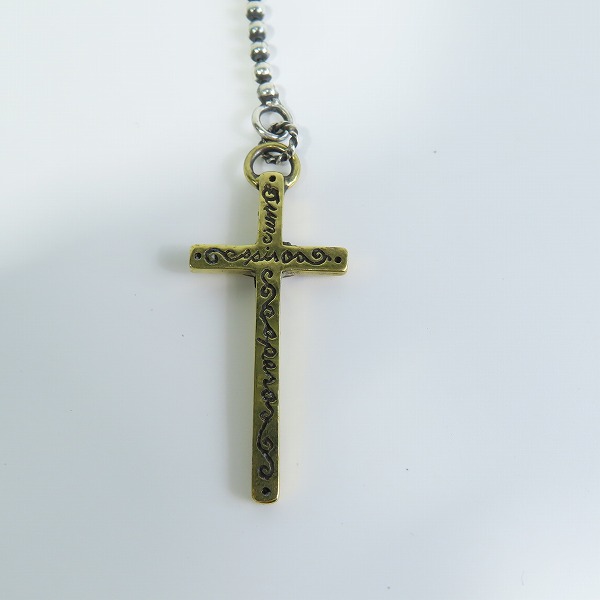 実際に弊社で買取させて頂いた(1)GANGSTERVILLE×Galcia/ギャングスタービル×ガルシア ROSARY/ロザリオ ネックレス シルバー925×ブラスの画像 1枚目