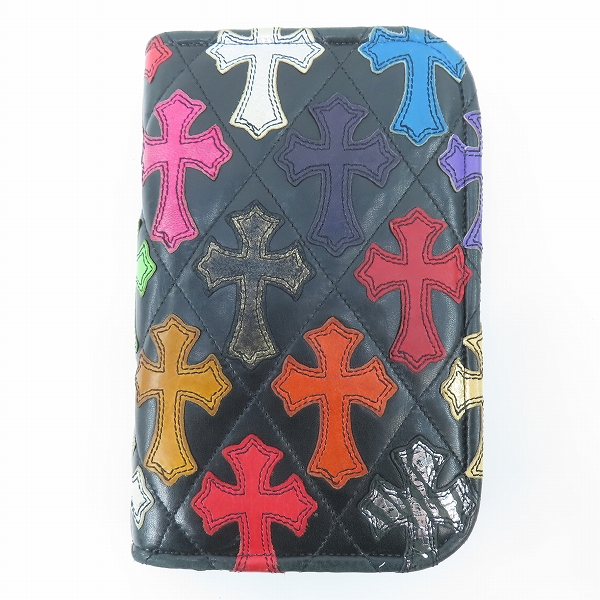 実際に弊社で買取させて頂いた【海外インボイス】CHROME HEARTS/クロムハーツ ZIP ORGNRG QLTCEM/オーガナイザー マルチクロスパッチキルティング財布