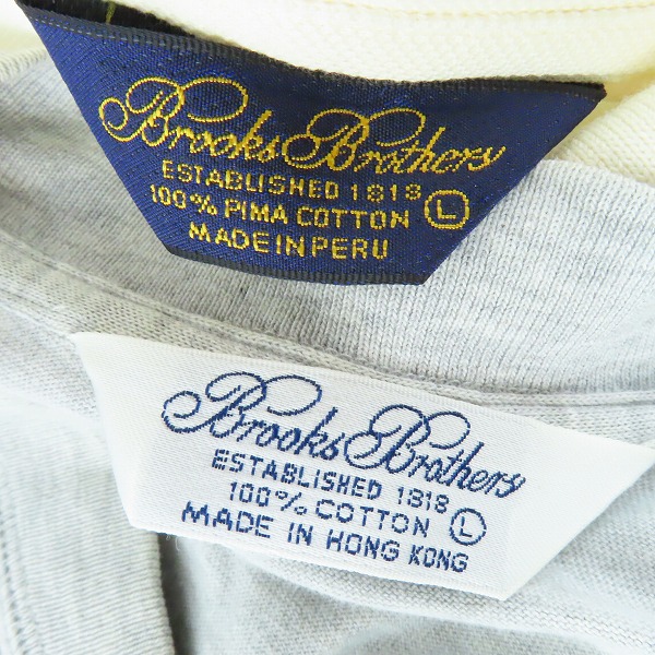 実際に弊社で買取させて頂いたBROOKS BROTHERS/ブルックスブラザーズ 半袖ポロシャツ/ヘンリーネックTシャツ 2点セットの画像 2枚目