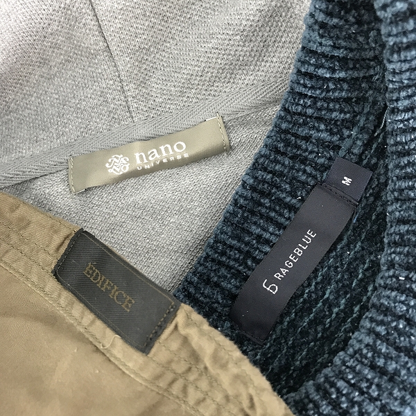 実際に弊社で買取させて頂いた【おまとめ】ナノユニバース/レイジーブルー/エディフィス 等 パーカー/ニット/シャツ 他の画像 1枚目