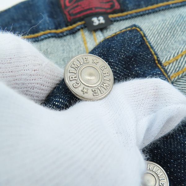 実際に弊社で買取させて頂いたTHE CRIMIE/クライミー ボタンフライ デニムパンツ COF1-PT03/32の画像 8枚目