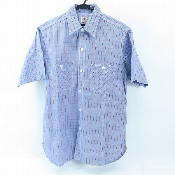 実際に弊社で買取させて頂いたSUGAR CANE/シュガーケーン チェック柄 半袖 シャツ SC34135 M