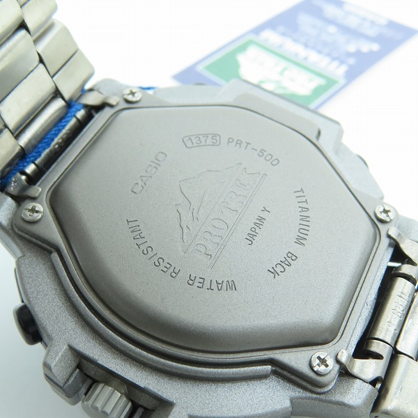 実際に弊社で買取させて頂いたCASIO/カシオ PROTREK プロトレック デジアナ チタンバンド PRT-500T-7A【動作未確認】 の画像 4枚目