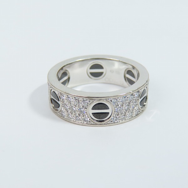 実際に弊社で買取させて頂いたCartier/カルティエ DIAMOND-PAVED CERAMIC LOVE RING ダイヤパヴェ セラミック ラブリング/12号の画像 1枚目