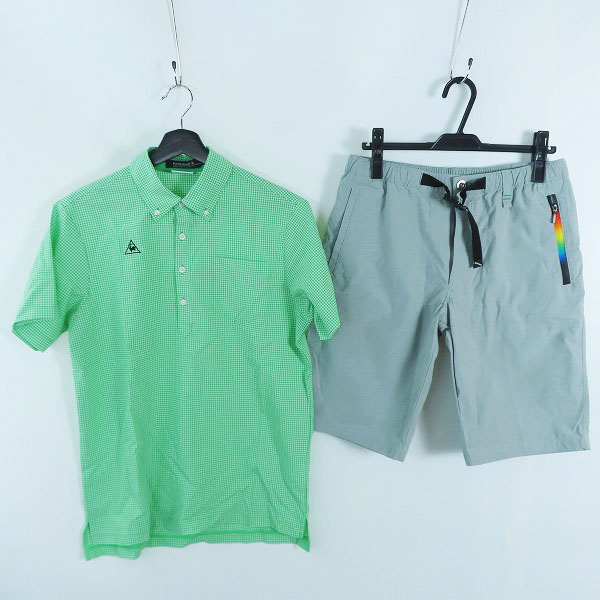 実際に弊社で買取させて頂いたle coq sportif/ルコックスポルティフ チェックポロシャツ/ハーフパンツ ゴルフウェア/2点セット