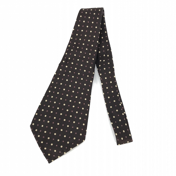 実際に弊社で買取させて頂いたGLADHAND/グラッドハンド ブラウン総柄ネクタイ /F