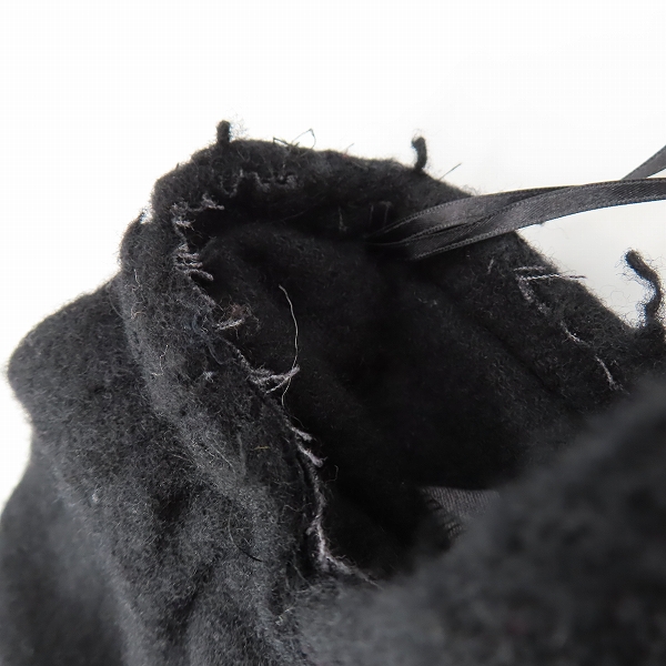 実際に弊社で買取させて頂いた【未使用】BLACK COMME DES GARCONS/ブラックコムデギャルソン ウールナイロン サスペンダースカート 1F-A007/Sの画像 7枚目
