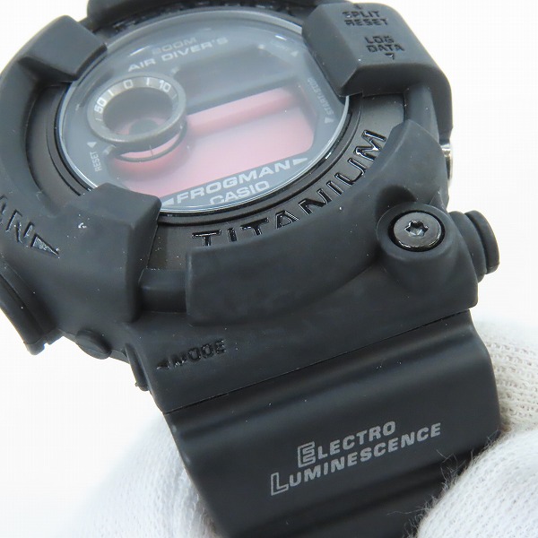 実際に弊社で買取させて頂いた G-SHOCK/Gショック FROGMAN/フロッグマン リアルブラック スクリューバック DW-8200BK-1JF【動作未確認】 の画像 4枚目