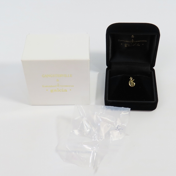 実際に弊社で買取させて頂いたGANGSTERVILLE/ギャングスタービル × galcia/ガルシア 18K トレードマークピアス ゴールドの画像 7枚目