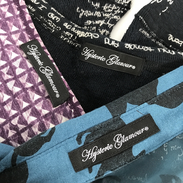 実際に弊社で買取させて頂いた【おまとめ】HYSTERIC GLAMOUR/ヒステリックグラマー プリント Tシャツ/ニット/ノースリーブ 等 メンズ/レディースの画像 2枚目