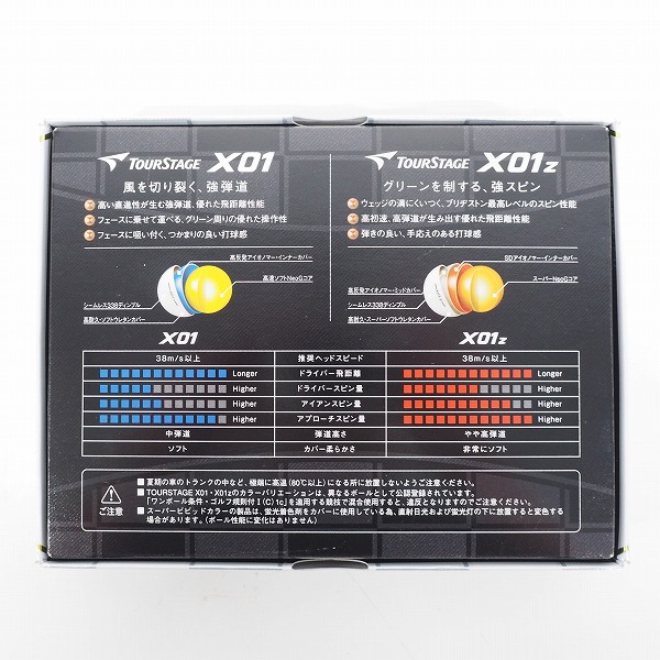 実際に弊社で買取させて頂いた【未使用】ブリジストン TOUR STAGE/ツアーステージ X01 ゴルフボール PEARL WHUTE/パールホワイト 1ダースの画像 3枚目