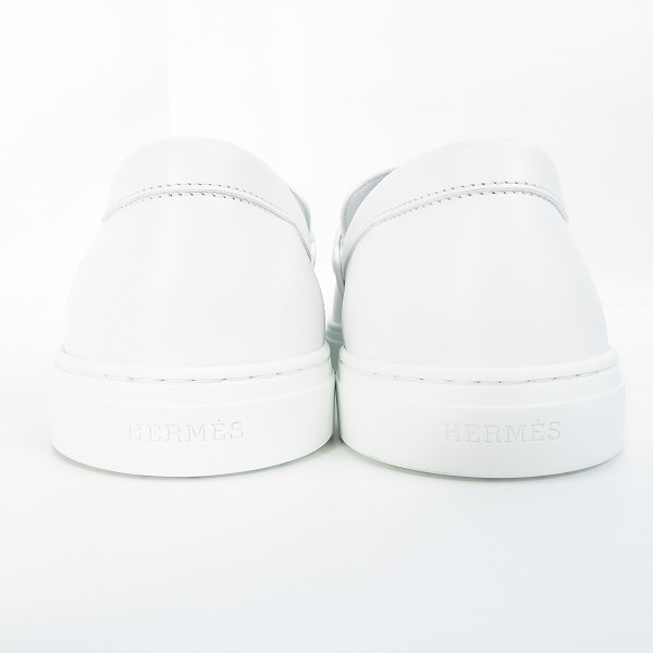 実際に弊社で買取させて頂いたHERMES/エルメス ゲーム ケリー レザー シューズ ホワイト 42の画像 1枚目