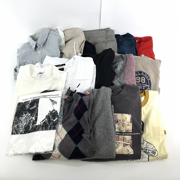 実際に弊社で買取させて頂いた【おまとめ】バーバリー/レイジーブルー/コムデギャルソン 等 チェックパンツ/スウェット/Tシャツ/カーディガン 他