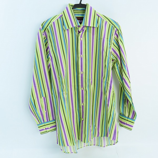 実際に弊社で買取させて頂いたETRO/エトロ マルチストライプ 長袖ボタンシャツ/39