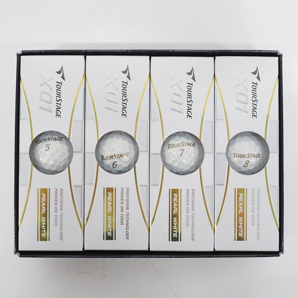 実際に弊社で買取させて頂いた【未使用】ブリジストン TOUR STAGE/ツアーステージ X01 ゴルフボール PEARL WHUTE/パールホワイト 1ダース
