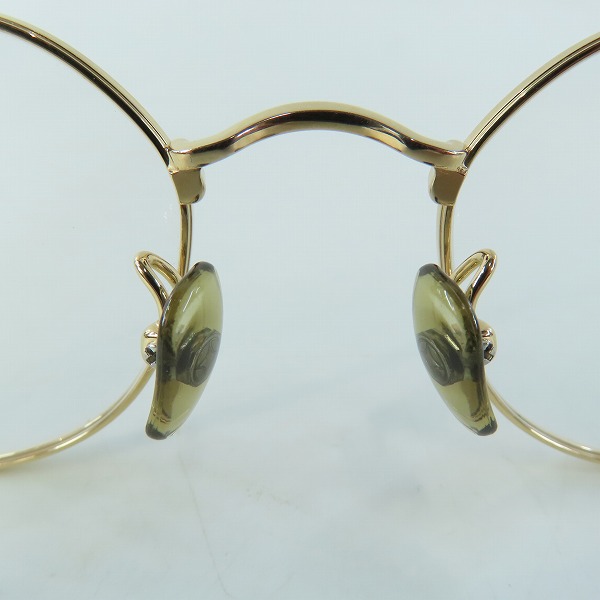 実際に弊社で買取させて頂いた999.9/フォーナインズ メガネフレーム アイウェア アンティークゴールド S-645Tの画像 3枚目