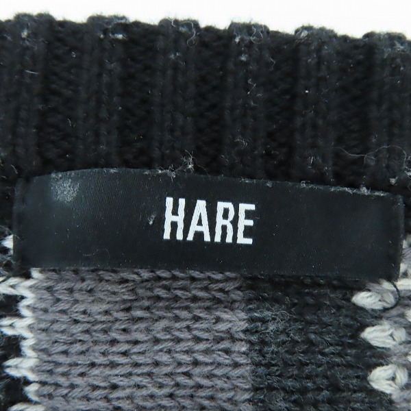 実際に弊社で買取させて頂いたHARE/ハレ 総柄 ニット セーター HA020026SY/Fの画像 2枚目