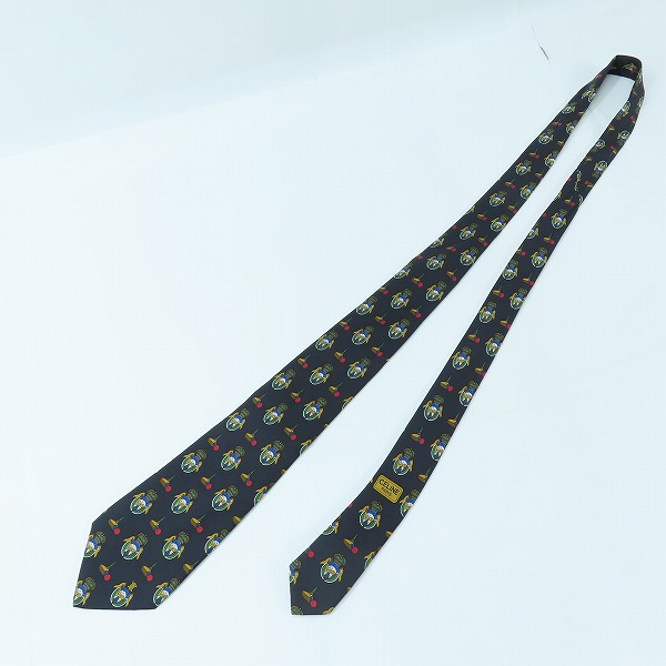 実際に弊社で買取させて頂いたCELINE/セリーヌ 総柄 シルクネクタイの画像 5枚目