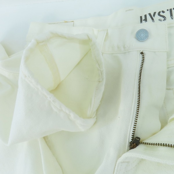 実際に弊社で買取させて頂いたHYSTERIC GLAMOUR/ヒステリックグラマー 16SS THE HEARTBREAKERS HB/UR加工ホワイトデニム 0261AP11/31の画像 5枚目