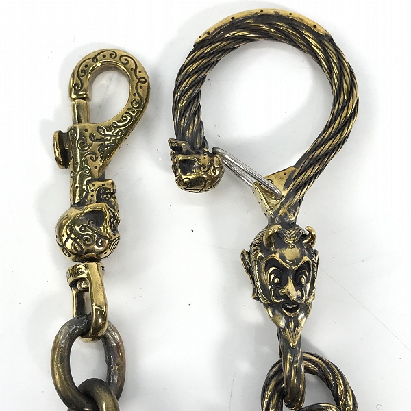 実際に弊社で買取させて頂いたGANGSTERVILLE×Galcia/ギャングスタービル×ガルシア DEVIL/デビル ウォレットチェーン ブラス/真鍮の画像 1枚目