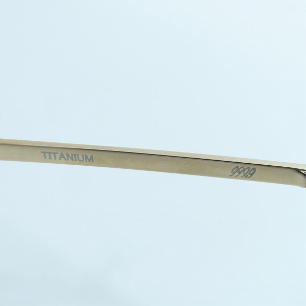 実際に弊社で買取させて頂いた999.9/フォーナインズ チタニウム コンビ アイウエア/メガネフレーム M-114の画像 6枚目