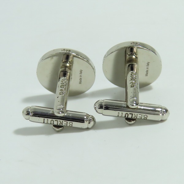 実際に弊社で買取させて頂いたBerluti/ベルルッティ ヴェネチア スクリットレザー パラジウム仕上げ カリグラフィ カフリンクスの画像 3枚目
