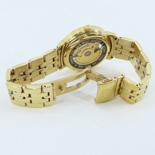 実際に弊社で買取させて頂いたGIVENCHY/ジバンシー 自動巻 腕時計/ウォッチ 1-849の画像 3枚目