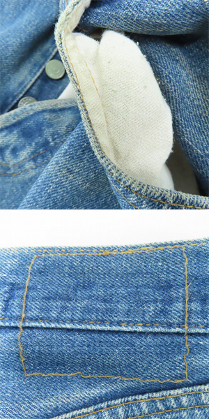 実際に弊社で買取させて頂いたLEVI'S/リーバイス ヴィンテージ 501 66前期 ボタン裏刻印6 スモールe ボタンフライ デニムパンツ/W30L38の画像 8枚目
