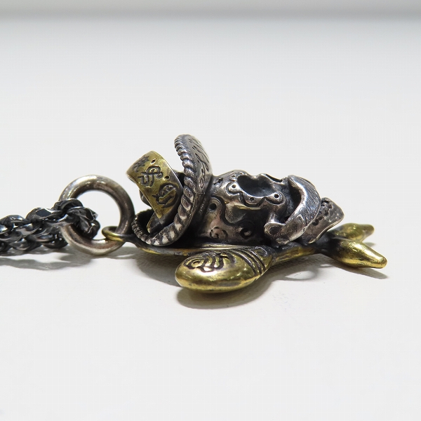 実際に弊社で買取させて頂いたGANGSTERVILLE×Galcia/ギャングスタービル×ガルシア SOMBRERO SKULLネックレス ペーパーチェーンの画像 3枚目