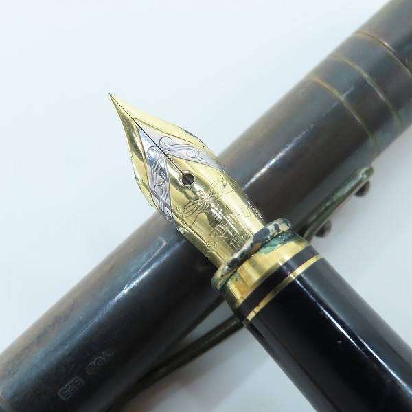 実際に弊社で買取させて頂いたYARD・O・LED/ヤード・オ・レッド SILVER925/シルバー925/銀無垢/ヴィンテージ キャップ式万年筆 ペン先 18ct/K18