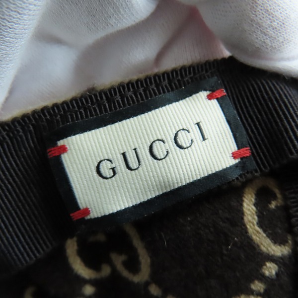 実際に弊社で買取させて頂いたGUCCI/グッチ GGロゴ ウールキャップ/帽子 517074 599225の画像 6枚目