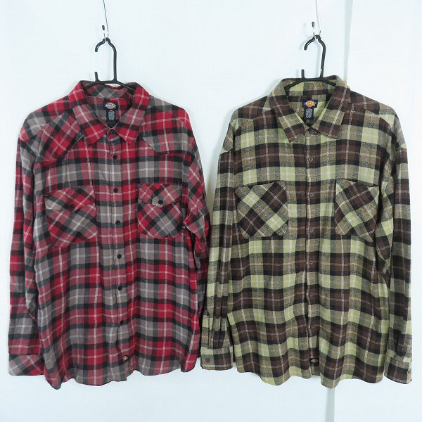 実際に弊社で買取させて頂いたDICKIES/ディッキーズ チェック柄 ネルシャツ/2点セット