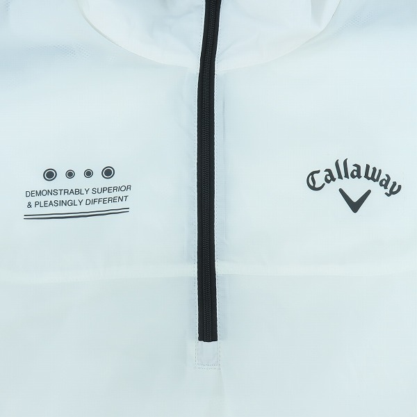 実際に弊社で買取させて頂いた【未使用】Callaway/キャロウェイ ゴルフウェア ストレッチリップストップ半袖ハーフジップブルゾン C22116100/Mの画像 6枚目
