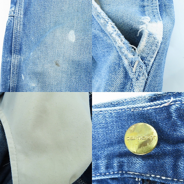実際に弊社で買取させて頂いたCarhartt/カーハート RUCK SINGLE KNEE PANT デニム ペインターパンツ/32×32の画像 8枚目