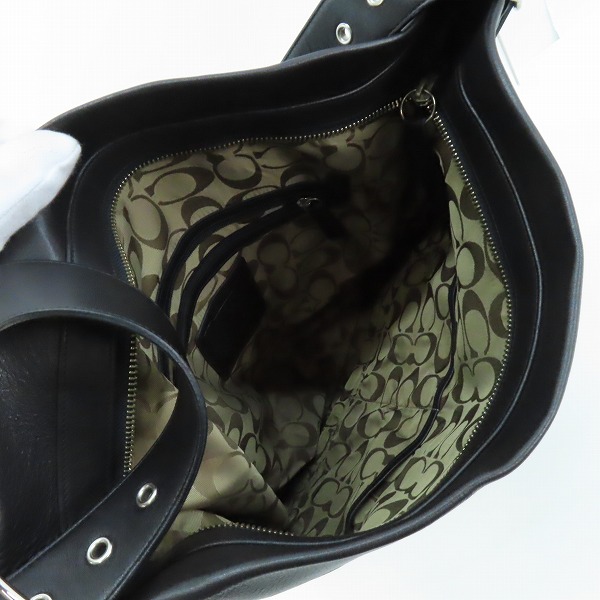 実際に弊社で買取させて頂いたCOACH/コーチ 裏地シグネチャー柄 カウハイドレザー ワンショルダーバッグ 9151の画像 3枚目